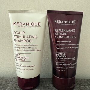 KERANIQUE SCALP STIMULATING SHAMPOO & REPLENISHING CONDITIONER FOR DRY HAIR